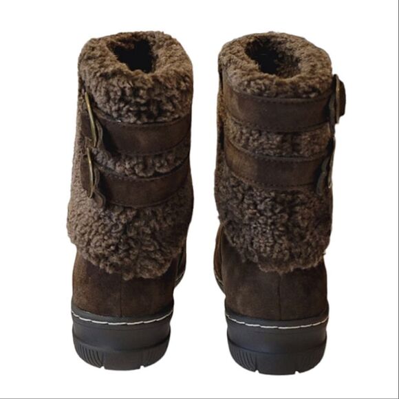 White Mountain Frosted Brown Suede Weather Smart Pull-On Ankle Boot Size 6 - Picture 5 of 10